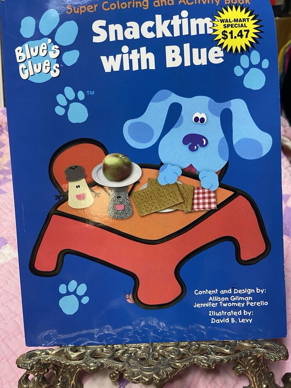 NEW 1998! Blues Clues Snacktime with Blue Super Coloring and Activity Book